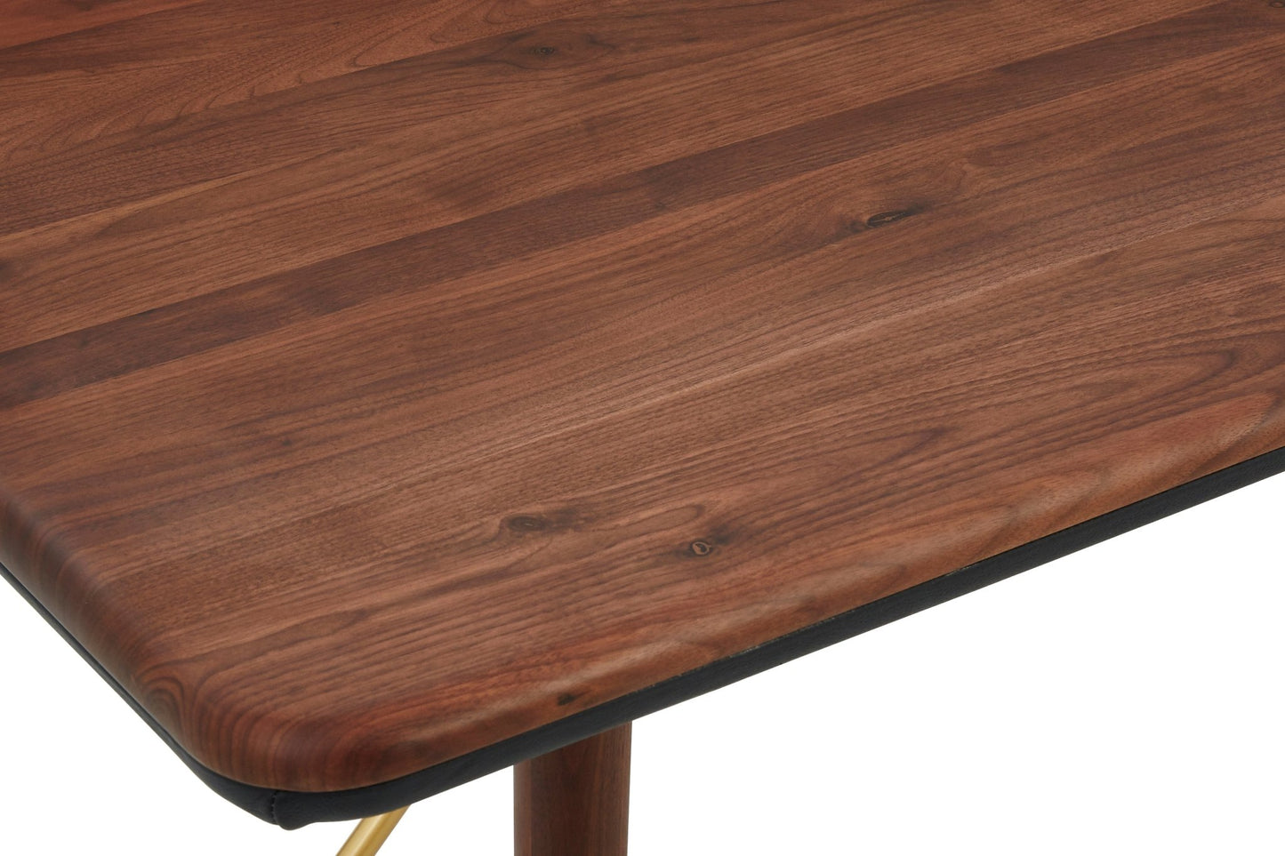 Harald Walnut Wood And Brass Finish Dining Table - Skandi London
