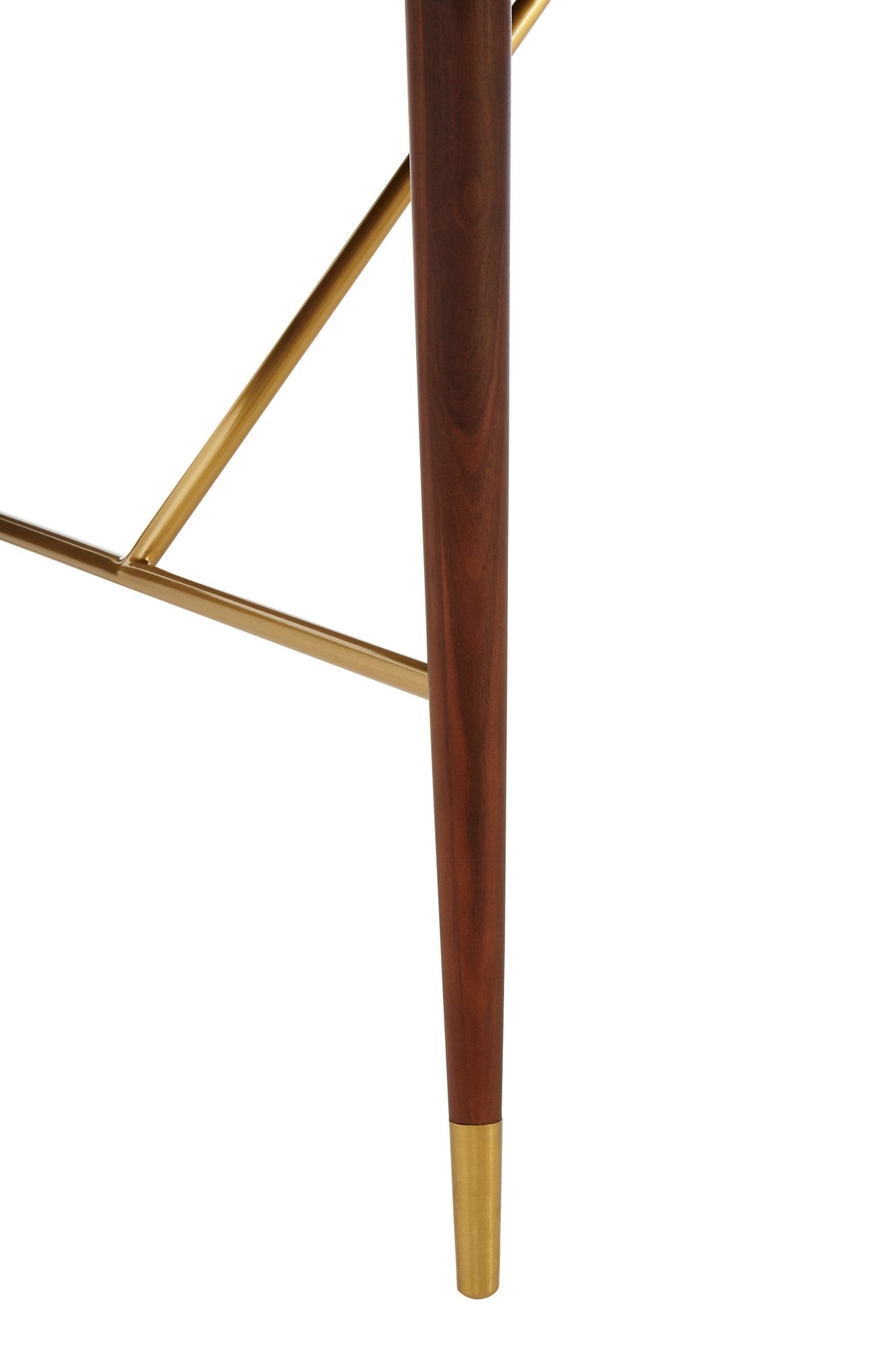 Harald Walnut Wood And Brass Finish Dining Table - Skandi London