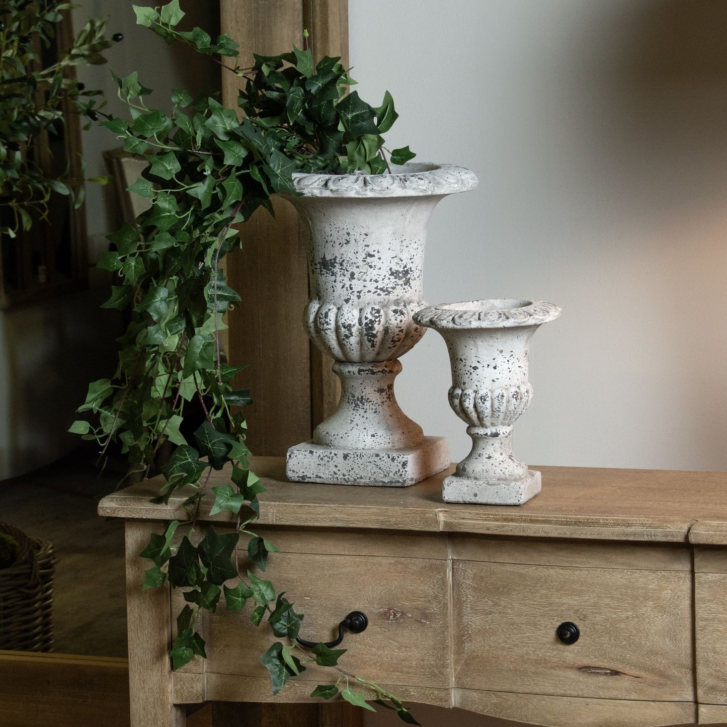 Skandi London Fluted Stone Ceramic Urn - Skandi London
