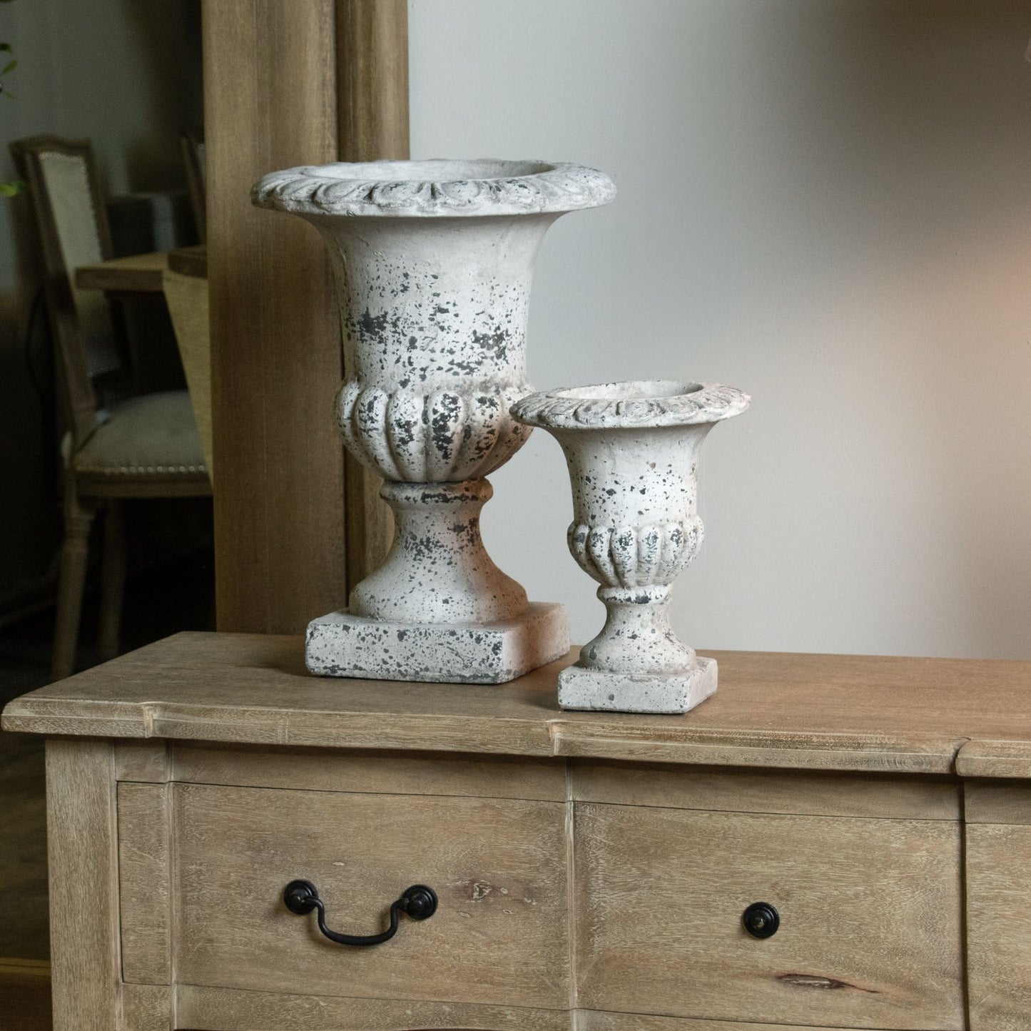 Skandi London Fluted Stone Ceramic Urn - Skandi London