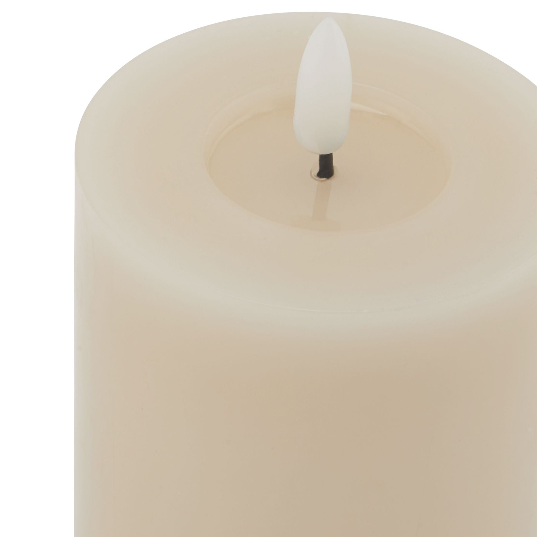 Luksus Collection Melt Effect 3x4 Taupe LED Wax Candle - Skandi London