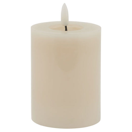 Luksus Collection Melt Effect 3x4 Taupe LED Wax Candle - Skandi London