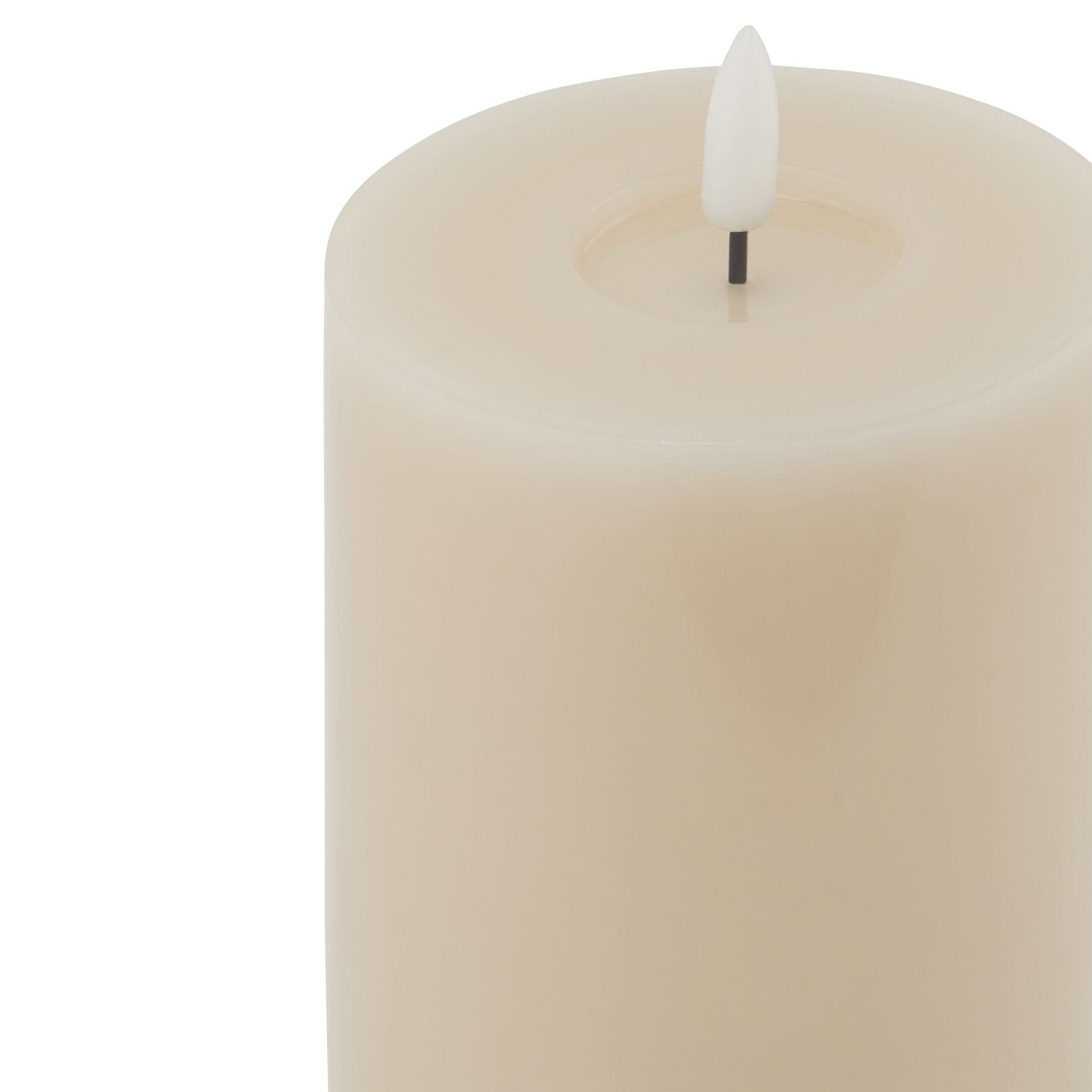 Luksus Collection Melt Effect 3.5x9 Taupe LED Wax Candle - Skandi London