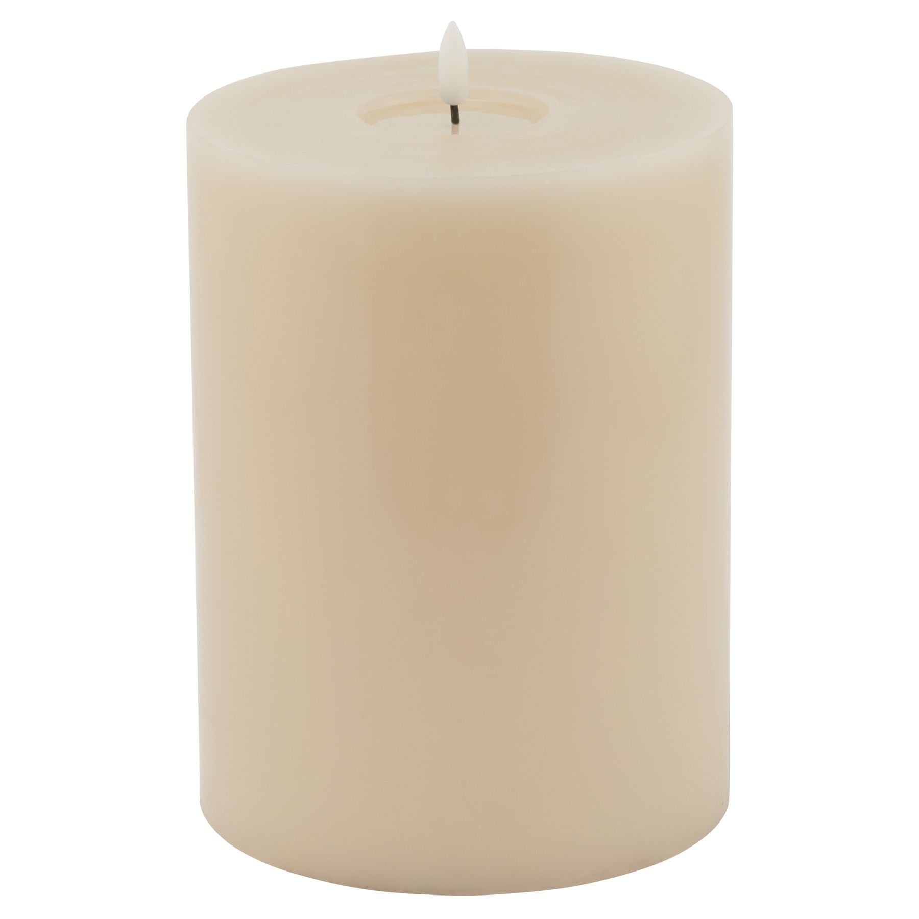 Luksus Collection Melt Effect 6x8 Taupe LED Wax Candle - Skandi London