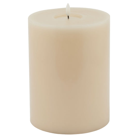 Luksus Collection Melt Effect 6x8 Taupe LED Wax Candle - Skandi London
