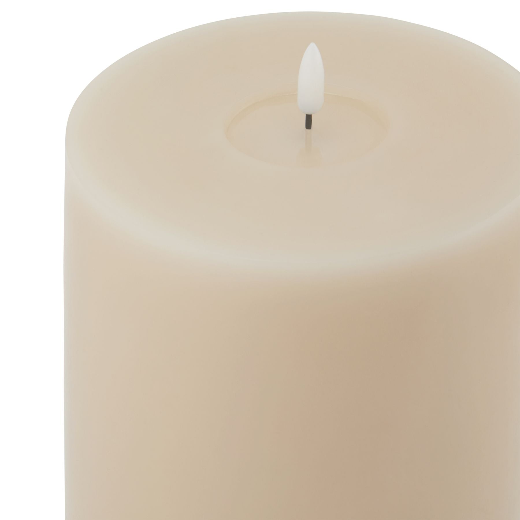 Luksus Collection Melt Effect 6x12 Taupe LED Wax Candle - Skandi London