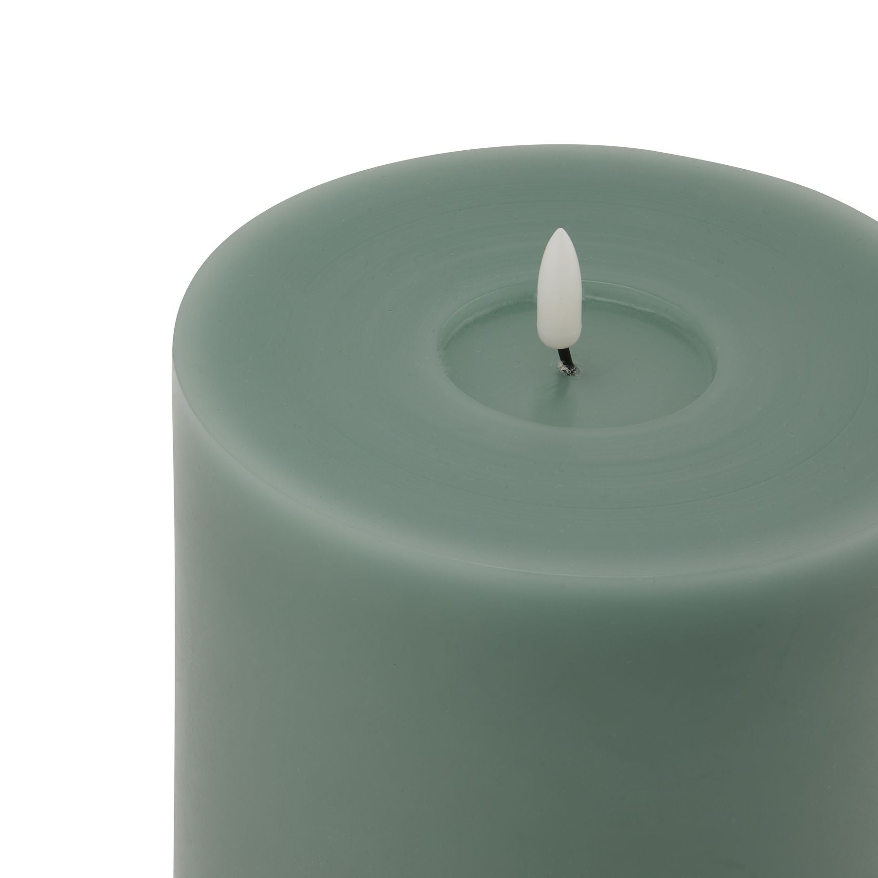 Luksus Collection Melt Effect 6x8 Sage LED Wax Candle - Skandi London