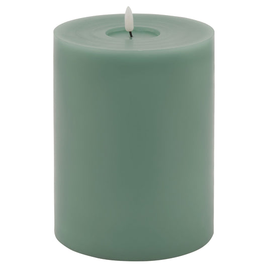 Luksus Collection Melt Effect 6x8 Sage LED Wax Candle - Skandi London
