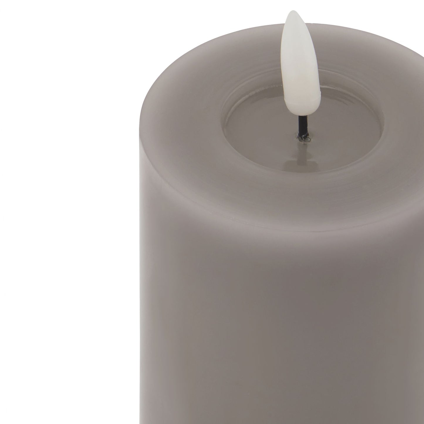 Luksus Collection Melt Effect 3x4 Grey LED Wax Candle - Skandi London