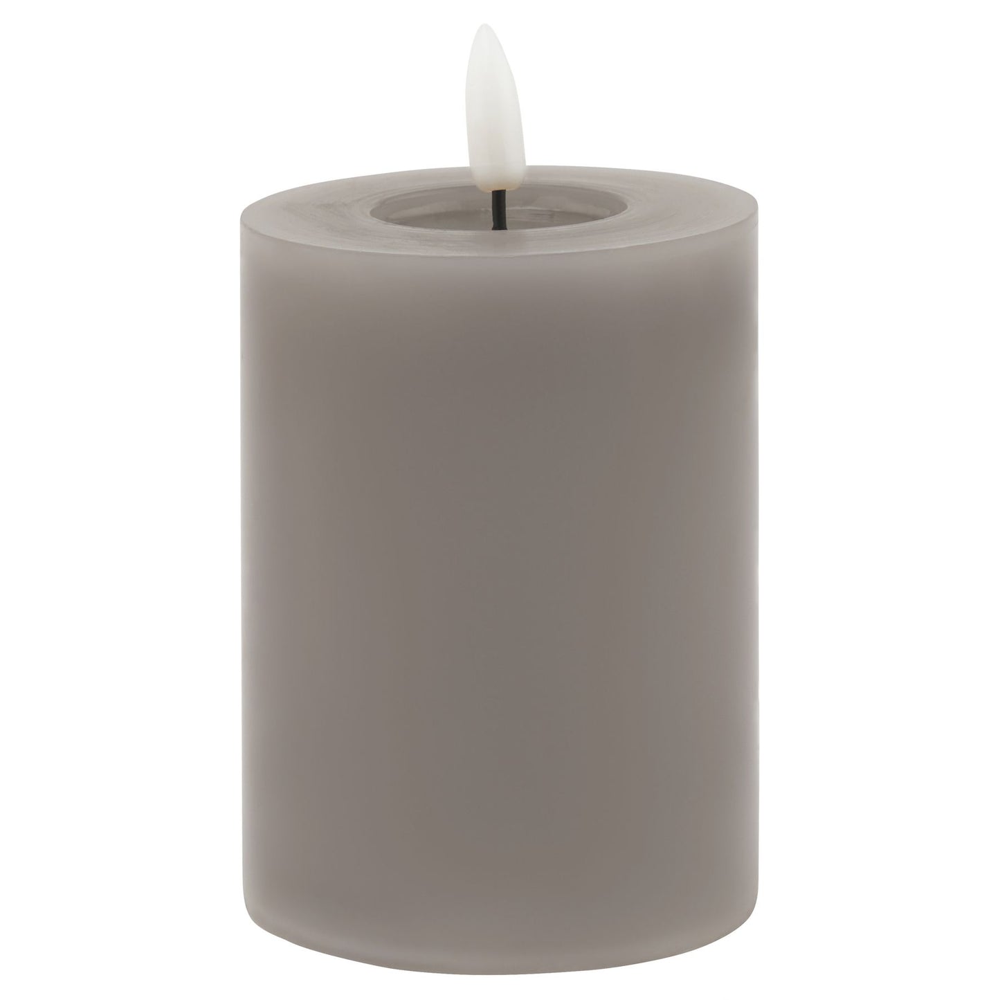 Luksus Collection Melt Effect 3x4 Grey LED Wax Candle - Skandi London