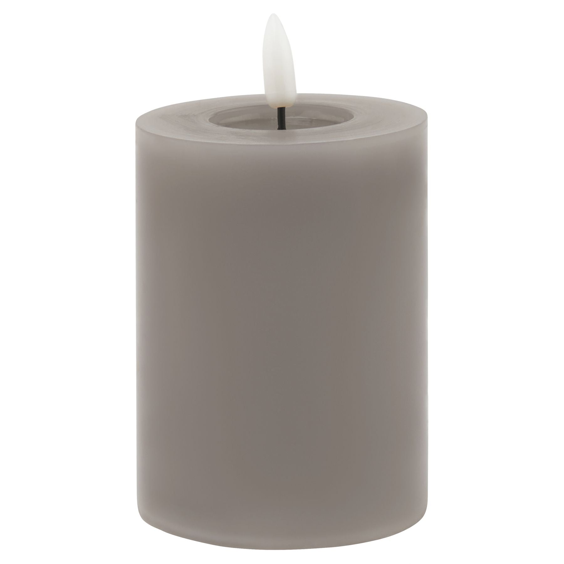 Luksus Collection Melt Effect 3x4 Grey LED Wax Candle - Skandi London