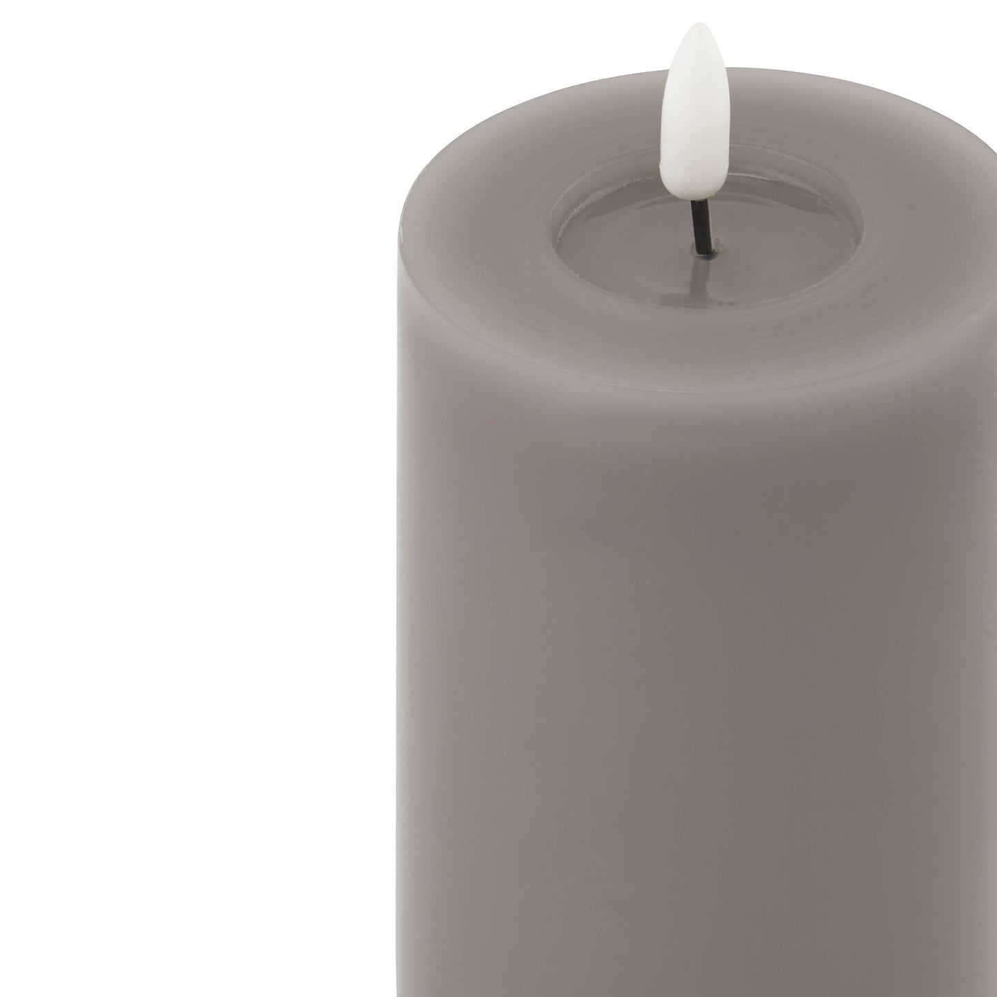 Luksus Collection Melt Effect 3x6 Grey LED Wax Candle - Skandi London