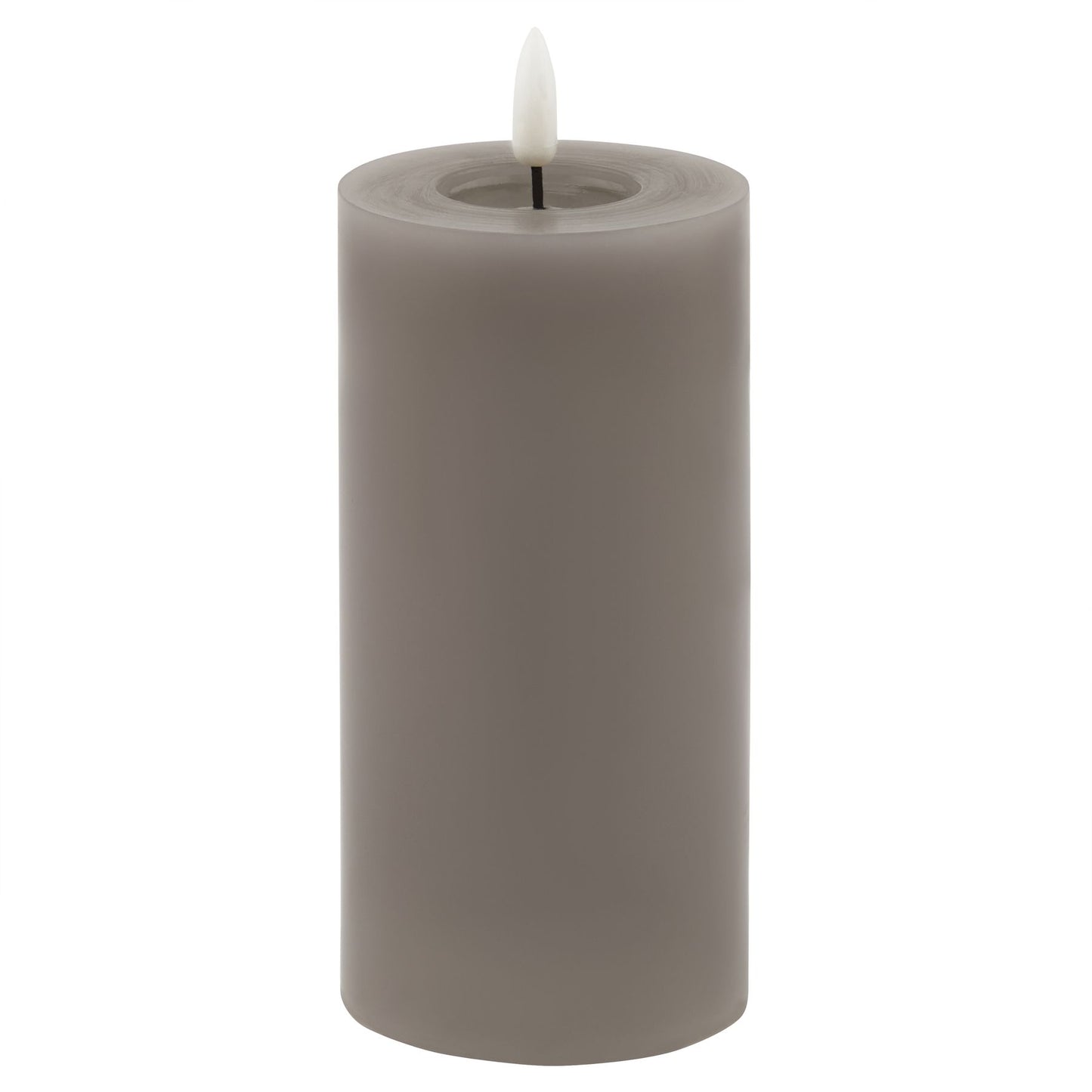 Luksus Collection Melt Effect 3x6 Grey LED Wax Candle - Skandi London