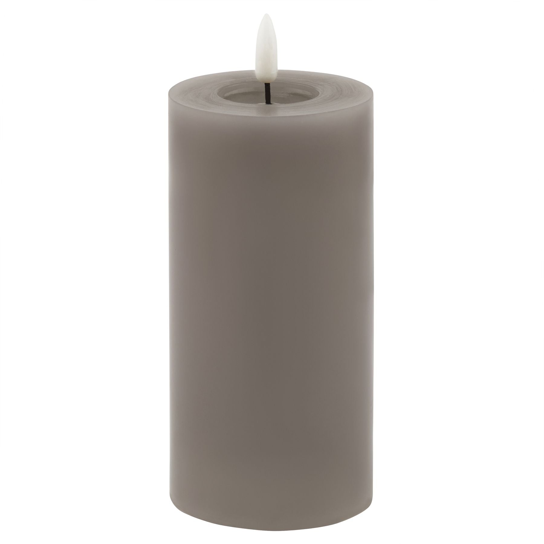 Luksus Collection Melt Effect 3x6 Grey LED Wax Candle - Skandi London