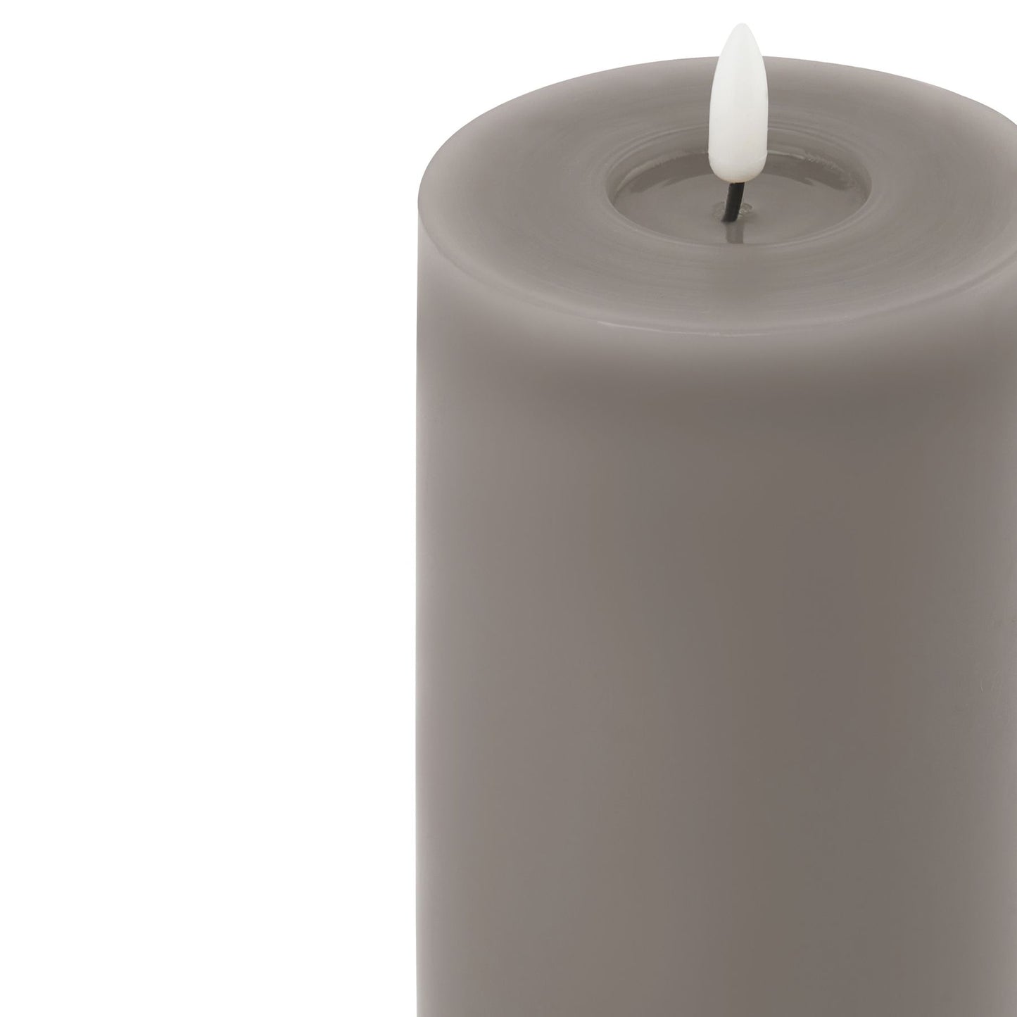 Luksus Collection Melt Effect 3.5x9 Grey LED Wax Candle - Skandi London