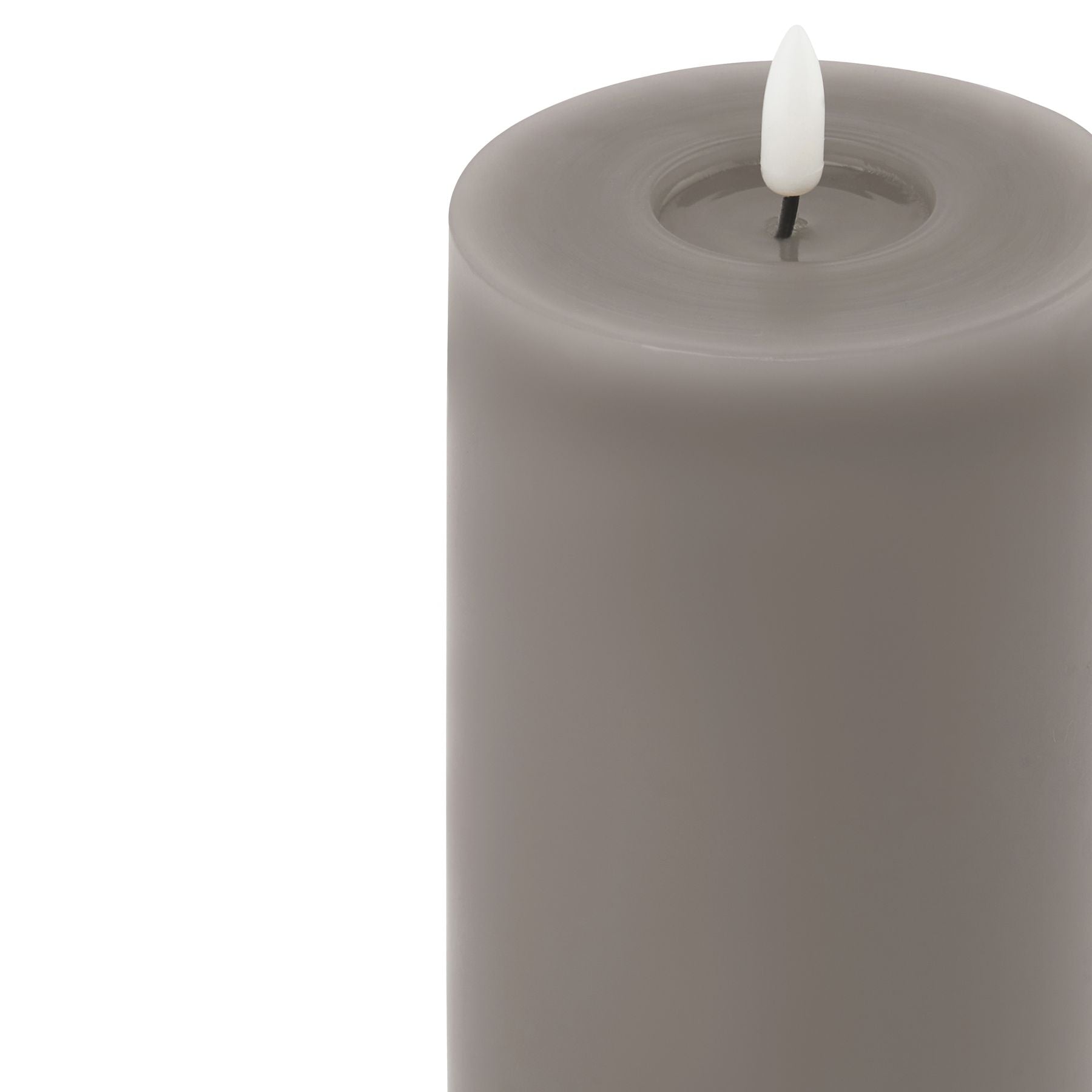 Luksus Collection Melt Effect 3.5x9 Grey LED Wax Candle - Skandi London