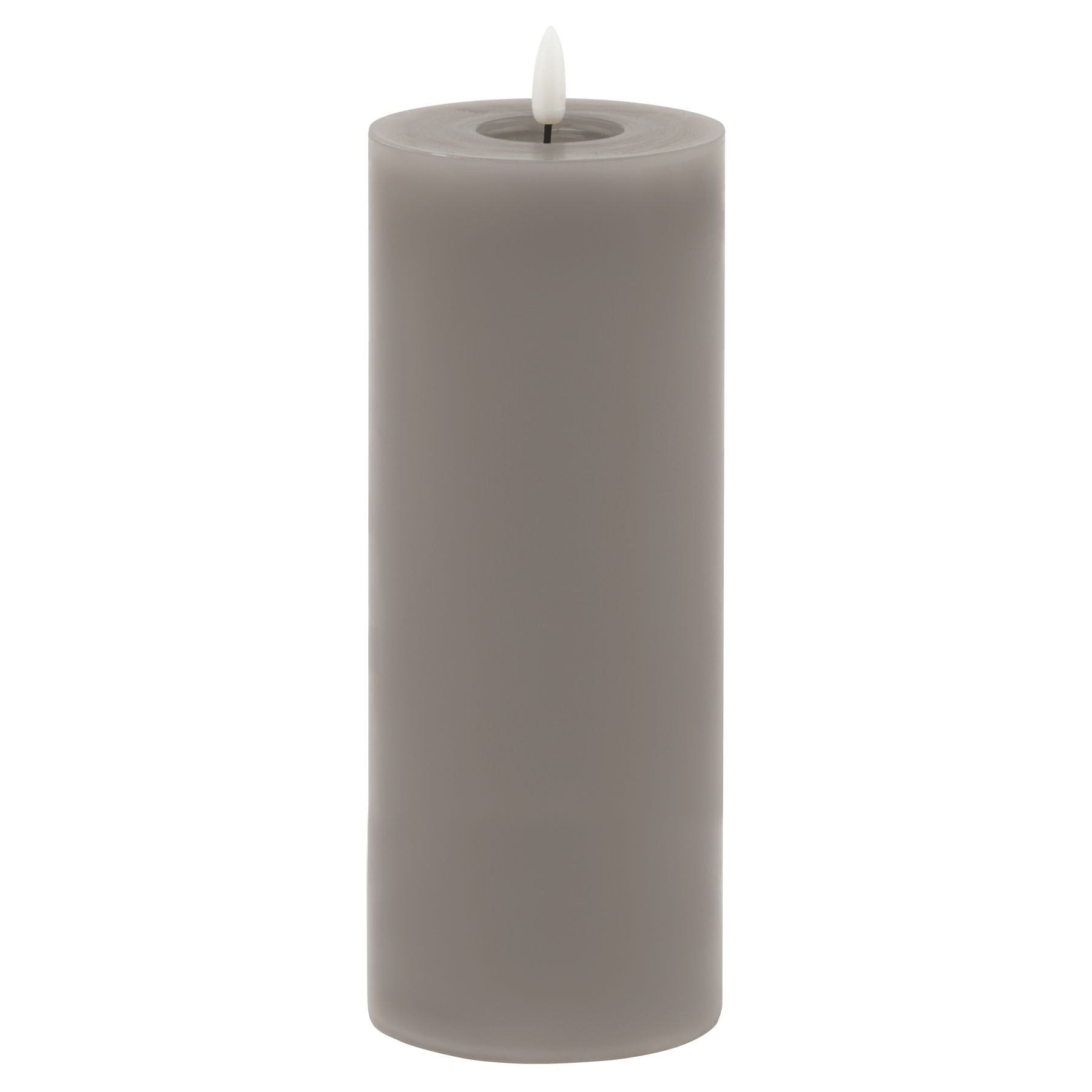 Luksus Collection Melt Effect 3.5x9 Grey LED Wax Candle - Skandi London