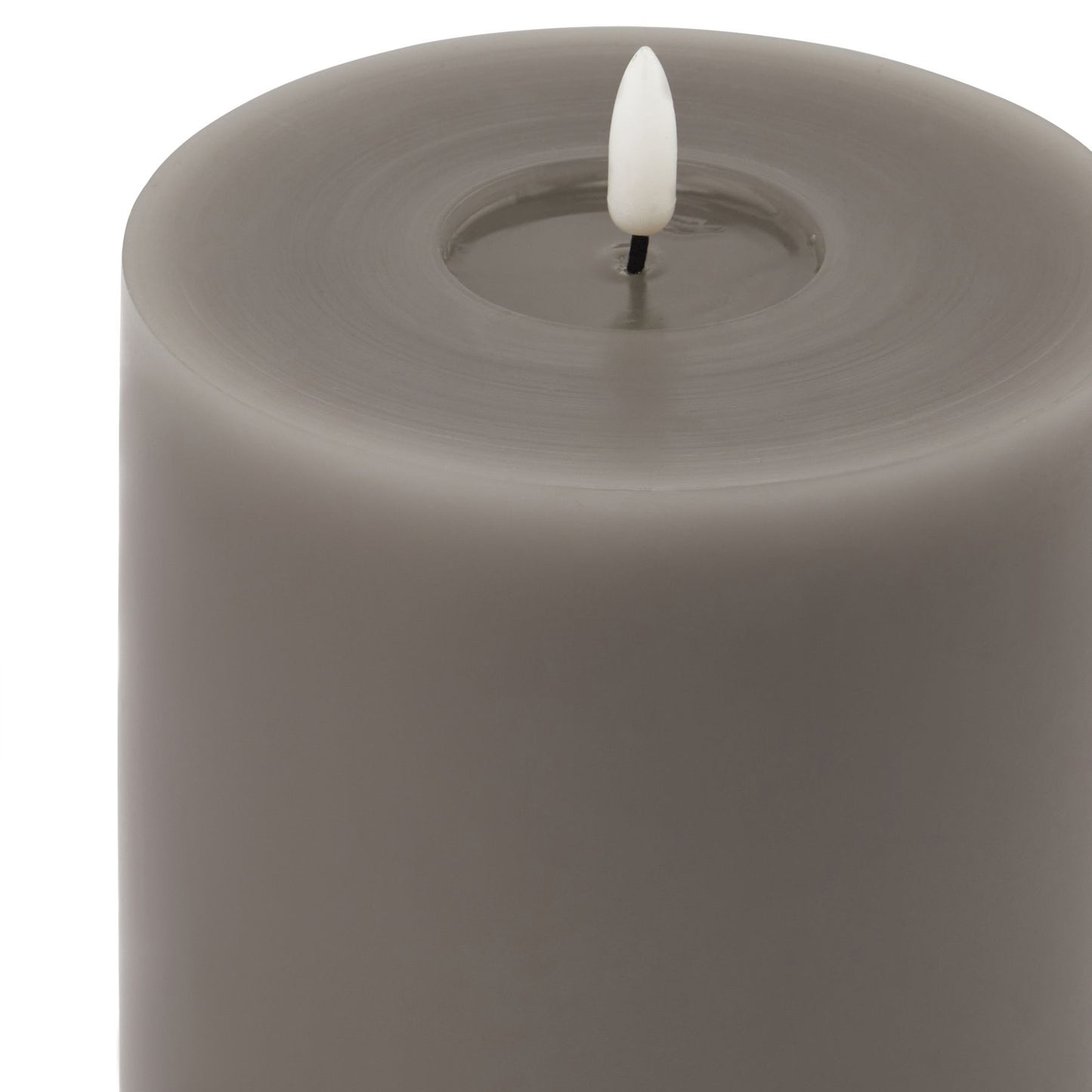 Luksus Collection Melt Effect 5x5 Grey LED Wax Candle - Skandi London