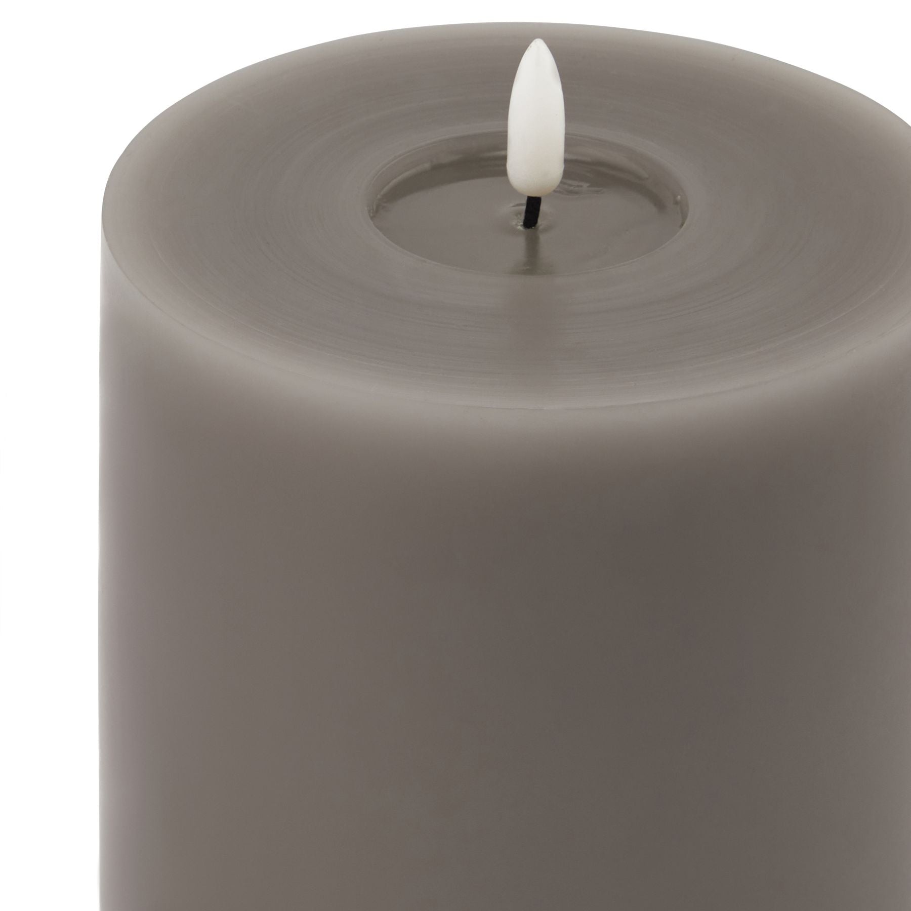 Luksus Collection Melt Effect 5x5 Grey LED Wax Candle - Skandi London