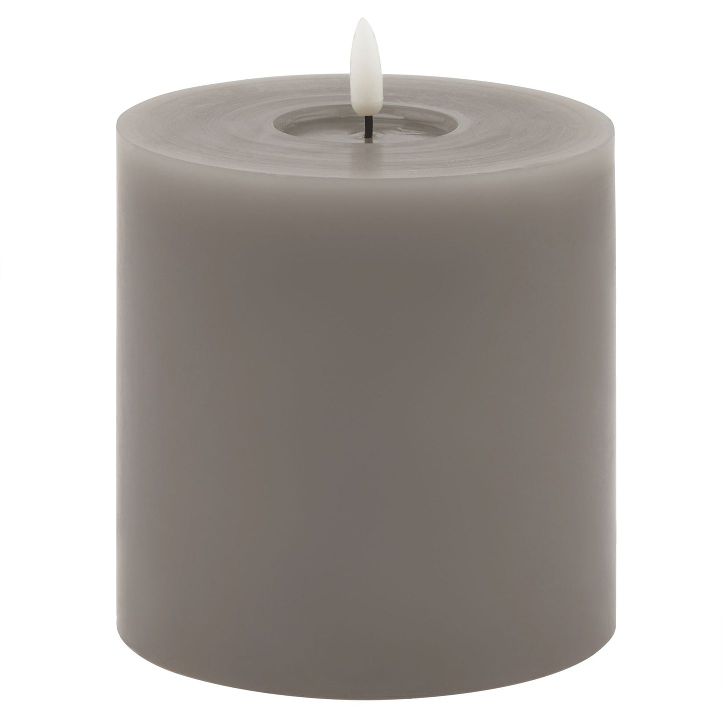 Luksus Collection Melt Effect 5x5 Grey LED Wax Candle - Skandi London