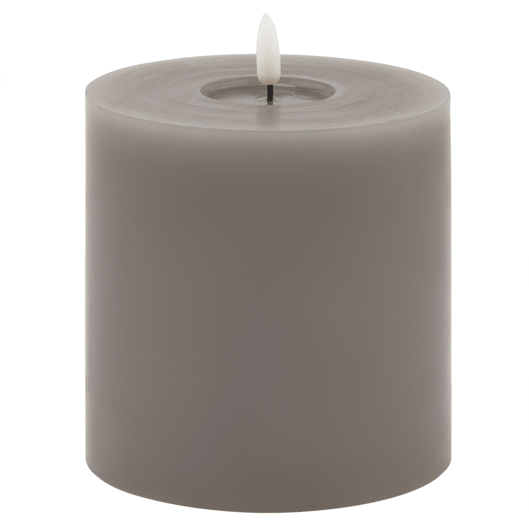 Luksus Collection Melt Effect 5x5 Grey LED Wax Candle - Skandi London