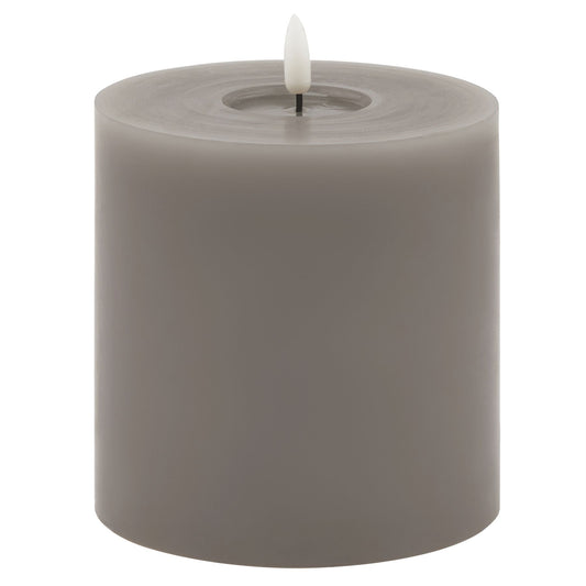 Luksus Collection Melt Effect 5x5 Grey LED Wax Candle - Skandi London