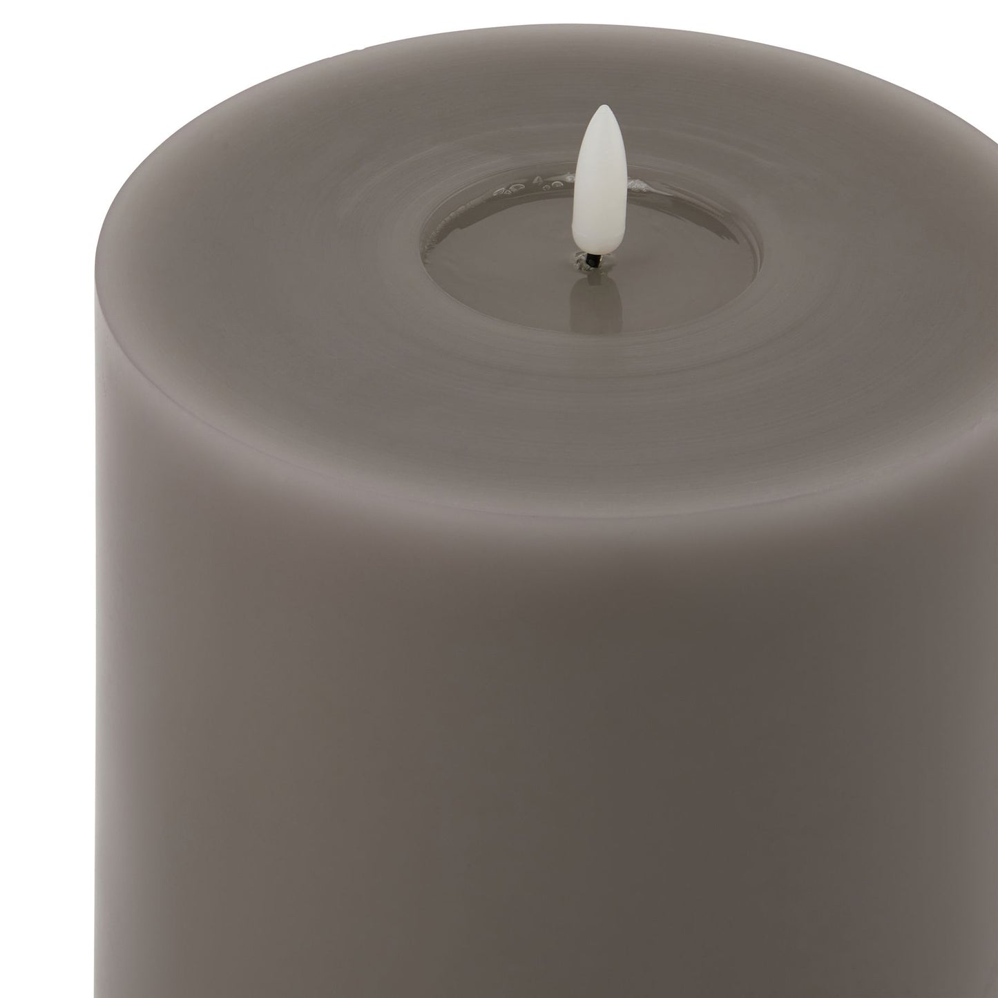 Luksus Collection Melt Effect 6x8 Grey LED Wax Candle - Skandi London