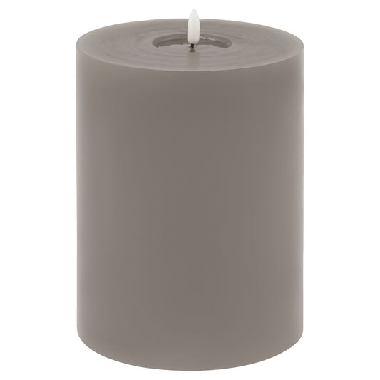 Luksus Collection Melt Effect 6x8 Grey LED Wax Candle - Skandi London