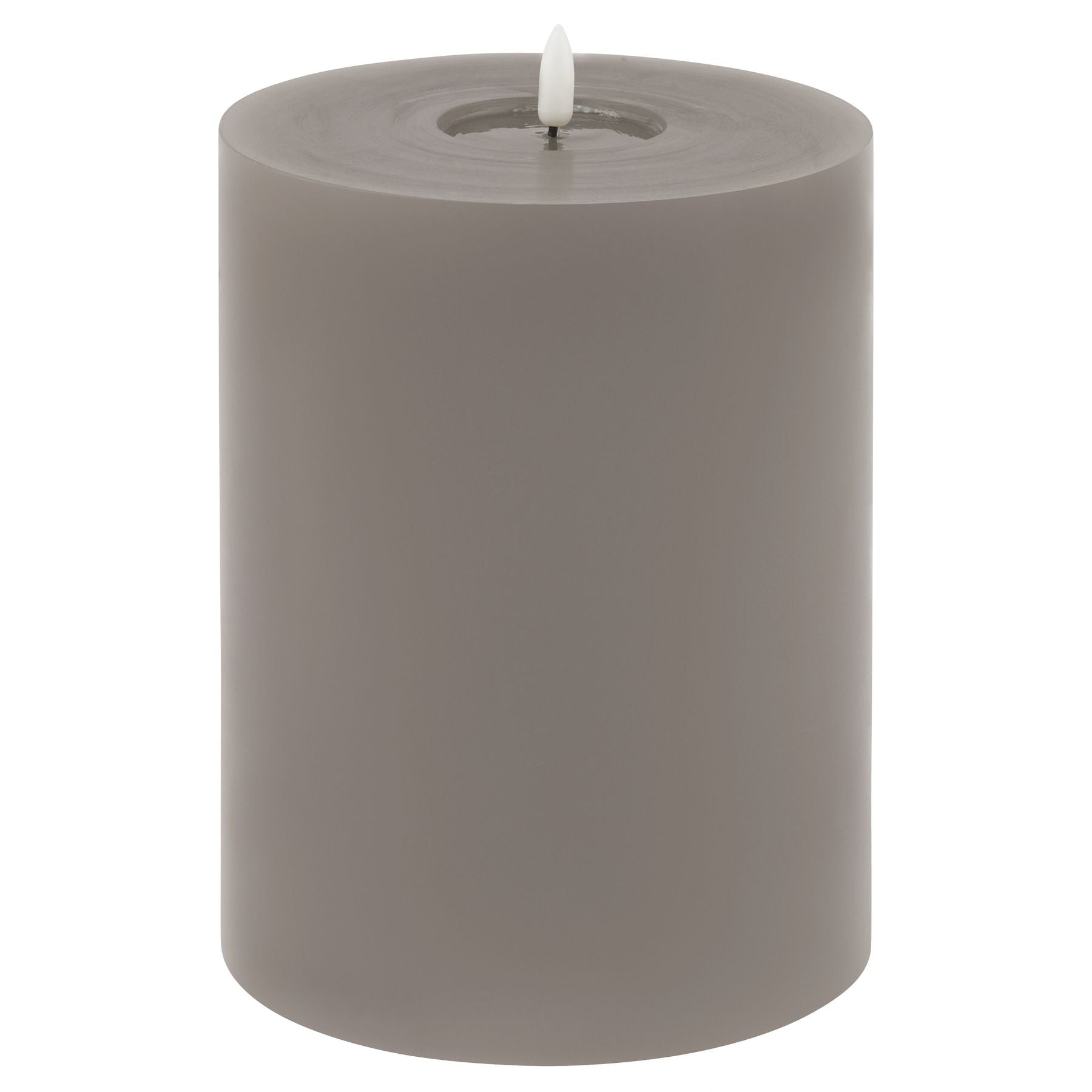 Luksus Collection Melt Effect 6x8 Grey LED Wax Candle - Skandi London