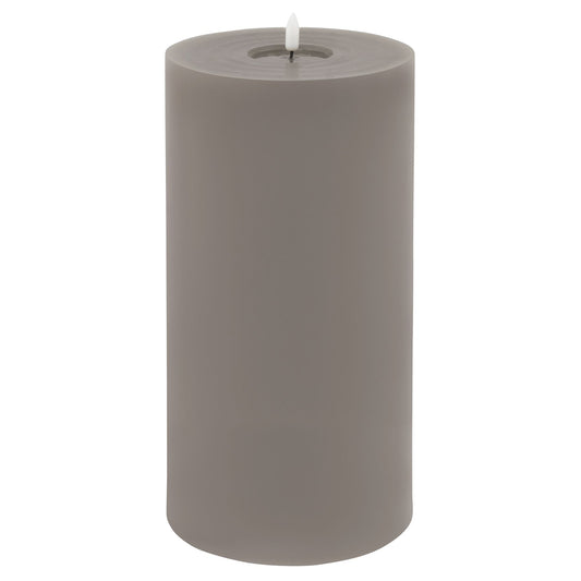 Luksus Collection Melt Effect 6x12 Grey LED Wax Candle - Skandi London