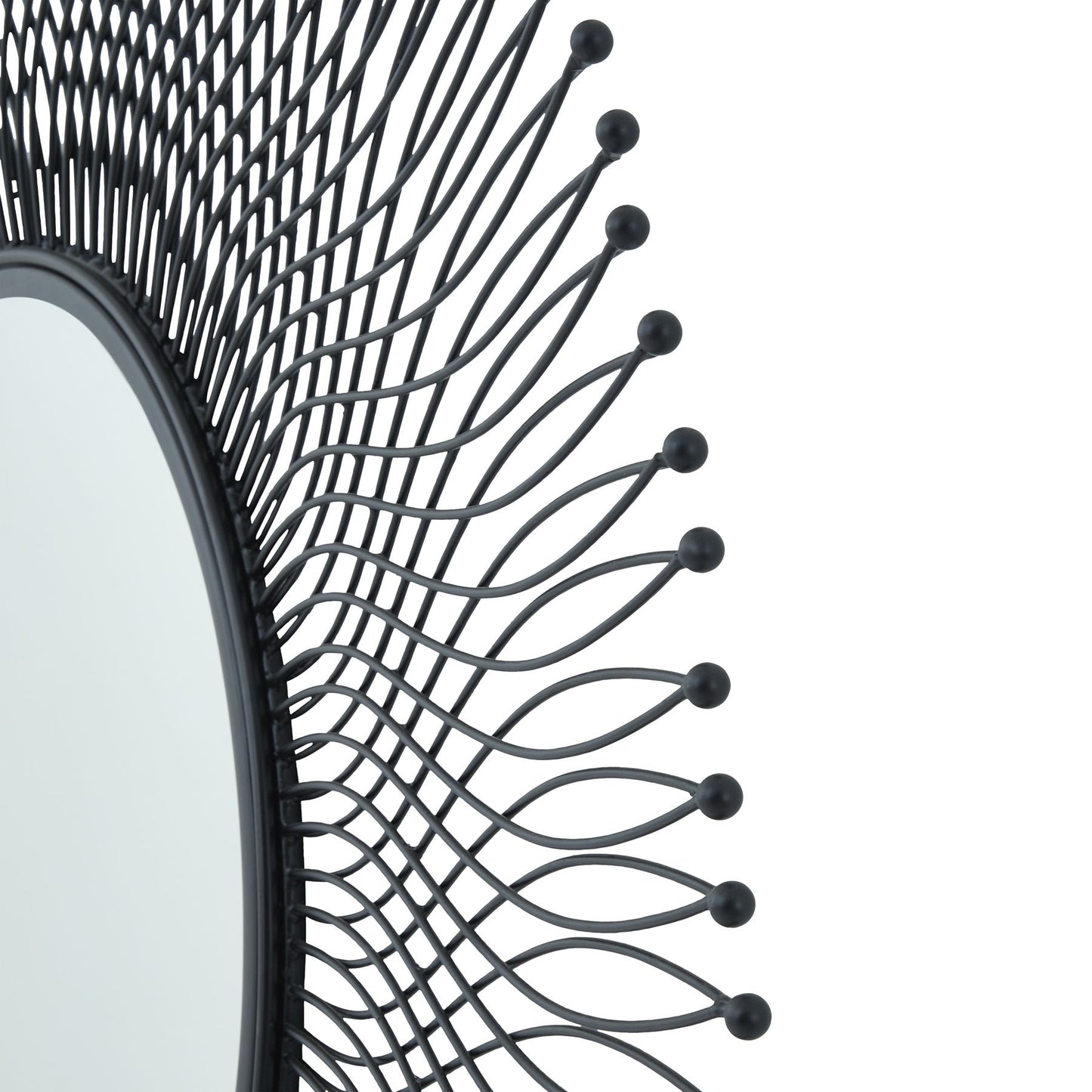 Laugar Black Large Wire Mirror - Skandi London