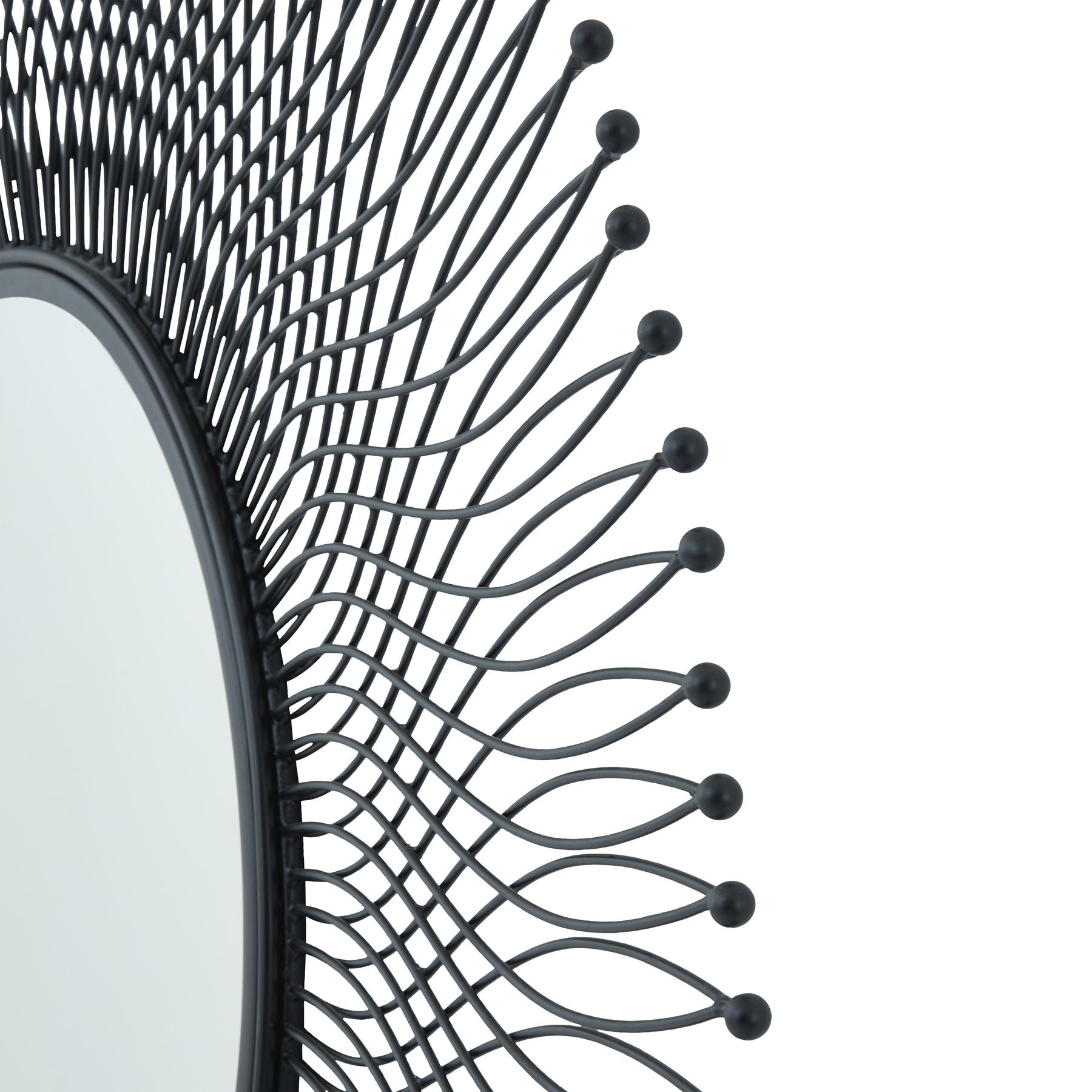 Laugar Black Large Wire Mirror - Skandi London