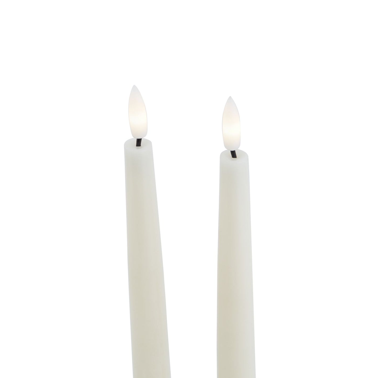 Luksus Collection S/2 Taupe LED Wax Dinner Candles - Skandi London
