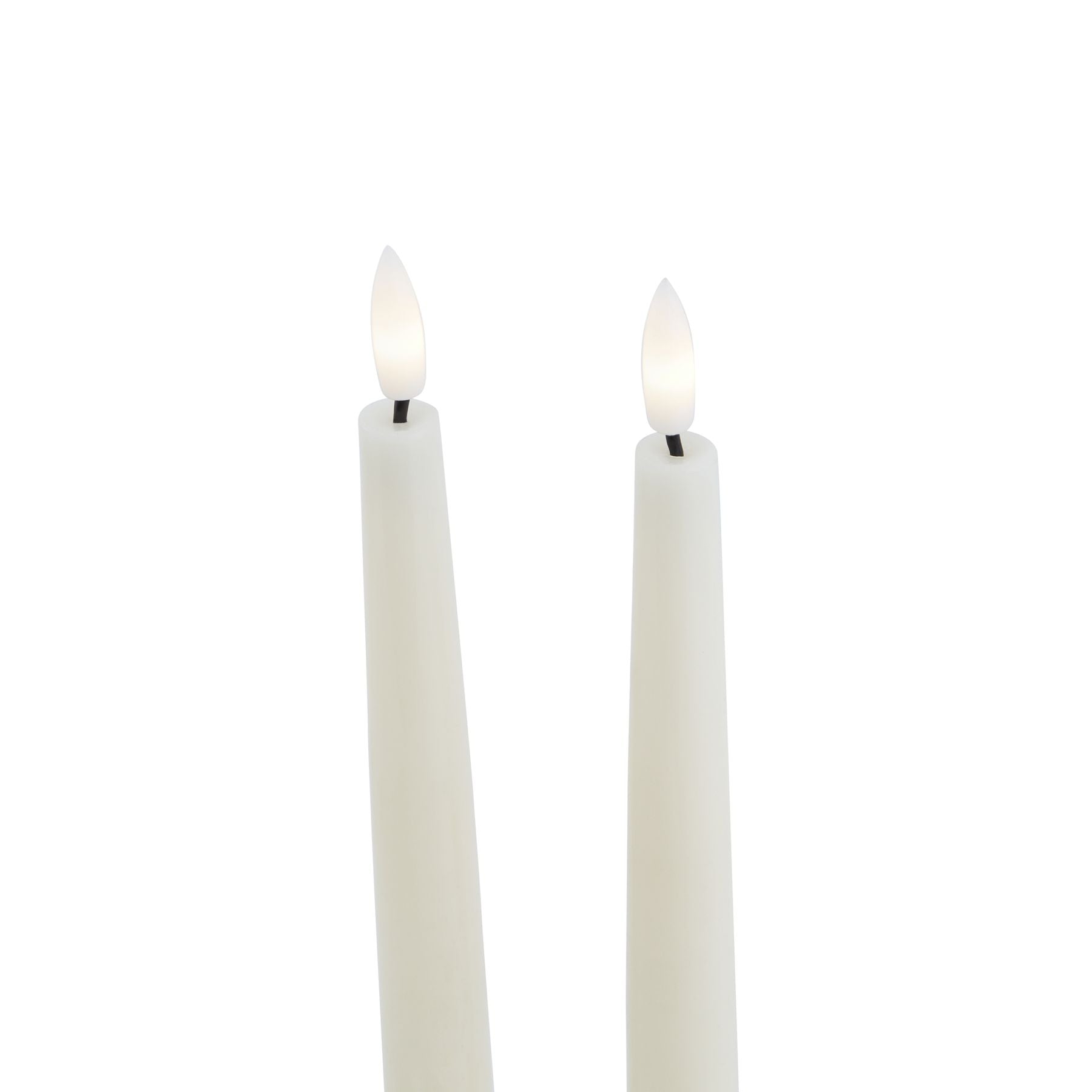Luksus Collection S/2 Taupe LED Wax Dinner Candles - Skandi London