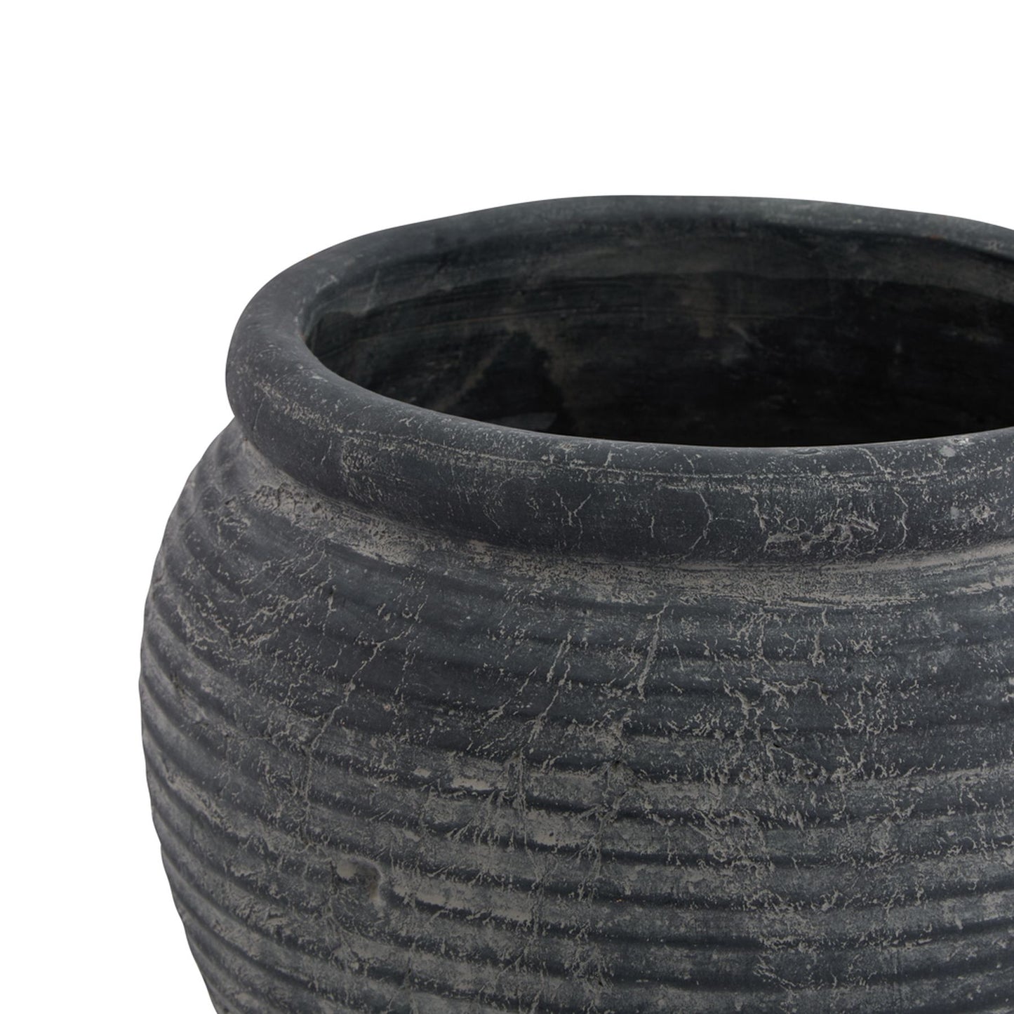 Malmo Grey Rimmed Plant Pot - Skandi London