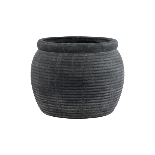 Malmo Grey Rimmed Plant Pot - Skandi London