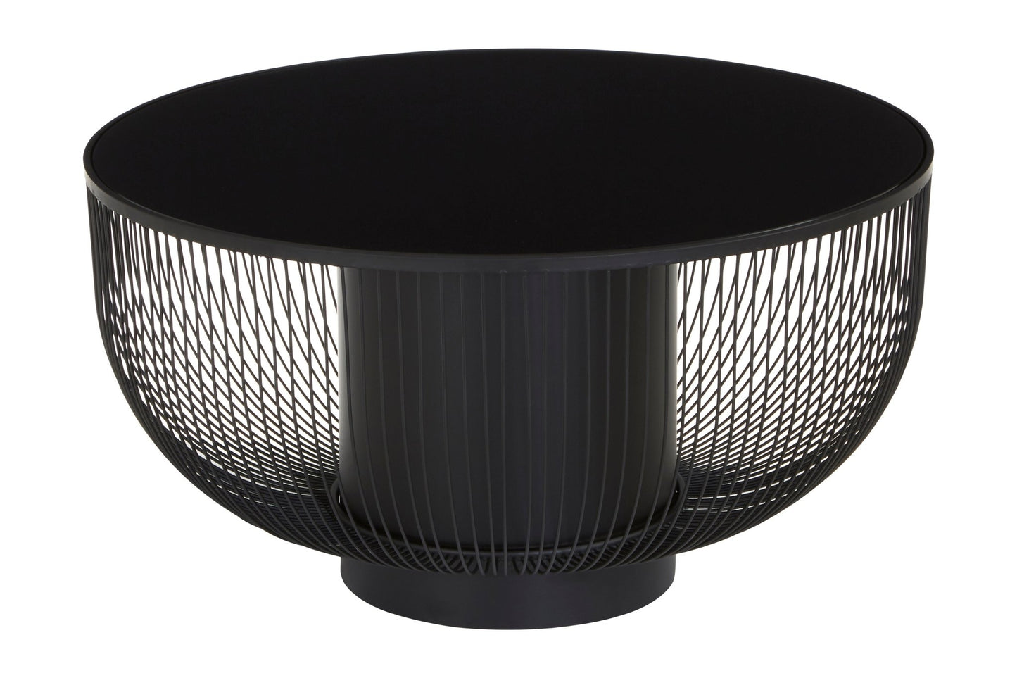 Rania Coffee Table With Black Glass Top - Skandi London