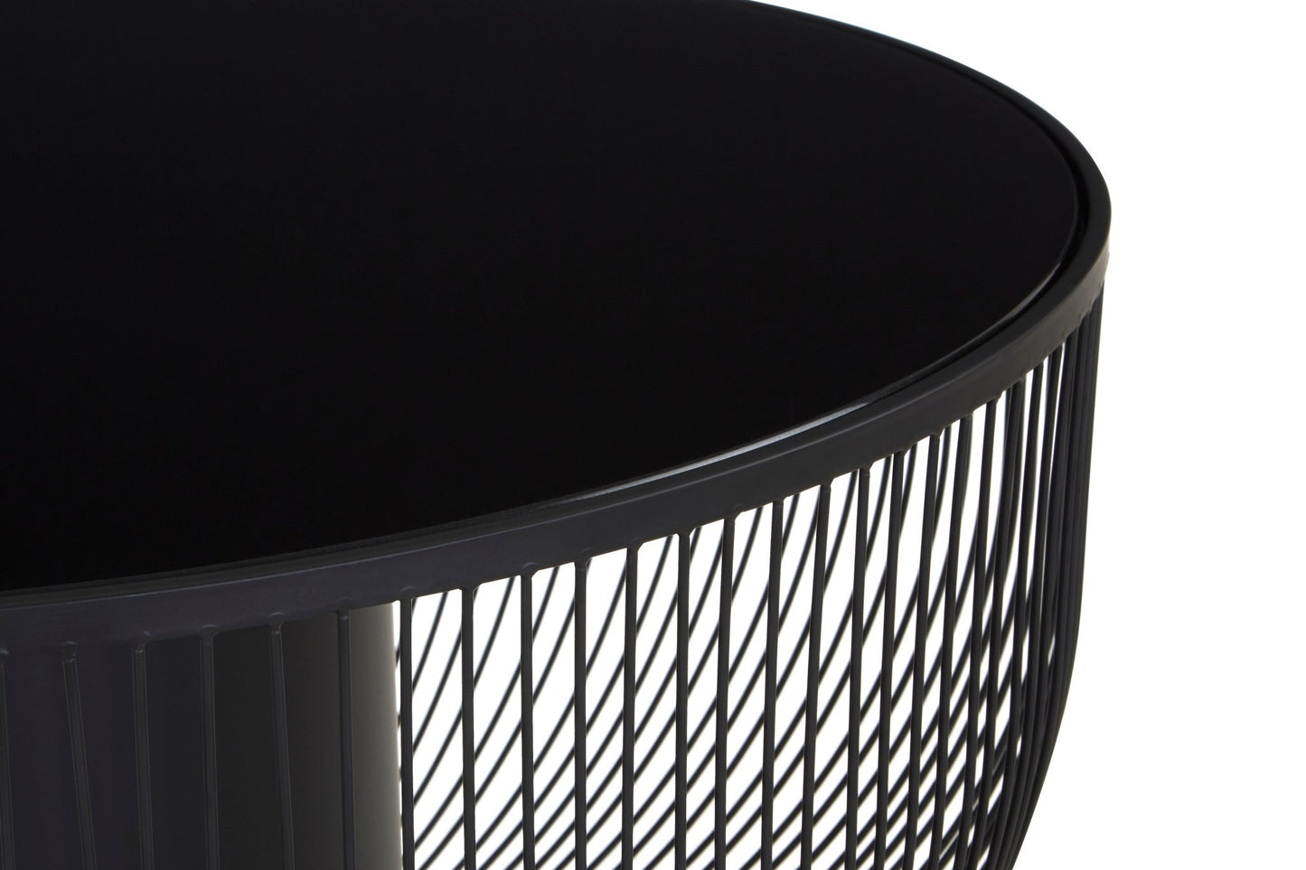 Rania Coffee Table With Black Glass Top - Skandi London