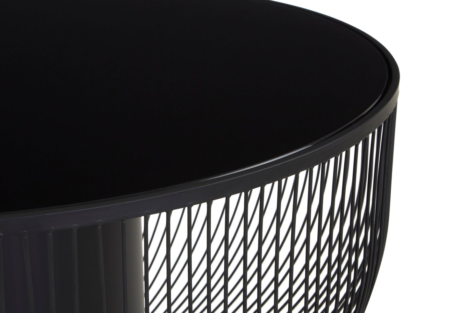Rania Coffee Table With Black Glass Top - Skandi London
