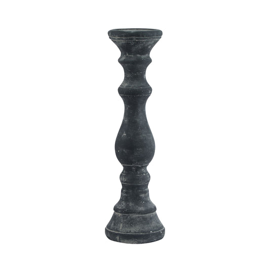 Malmo Large Grey Column Candle Holder - Skandi London