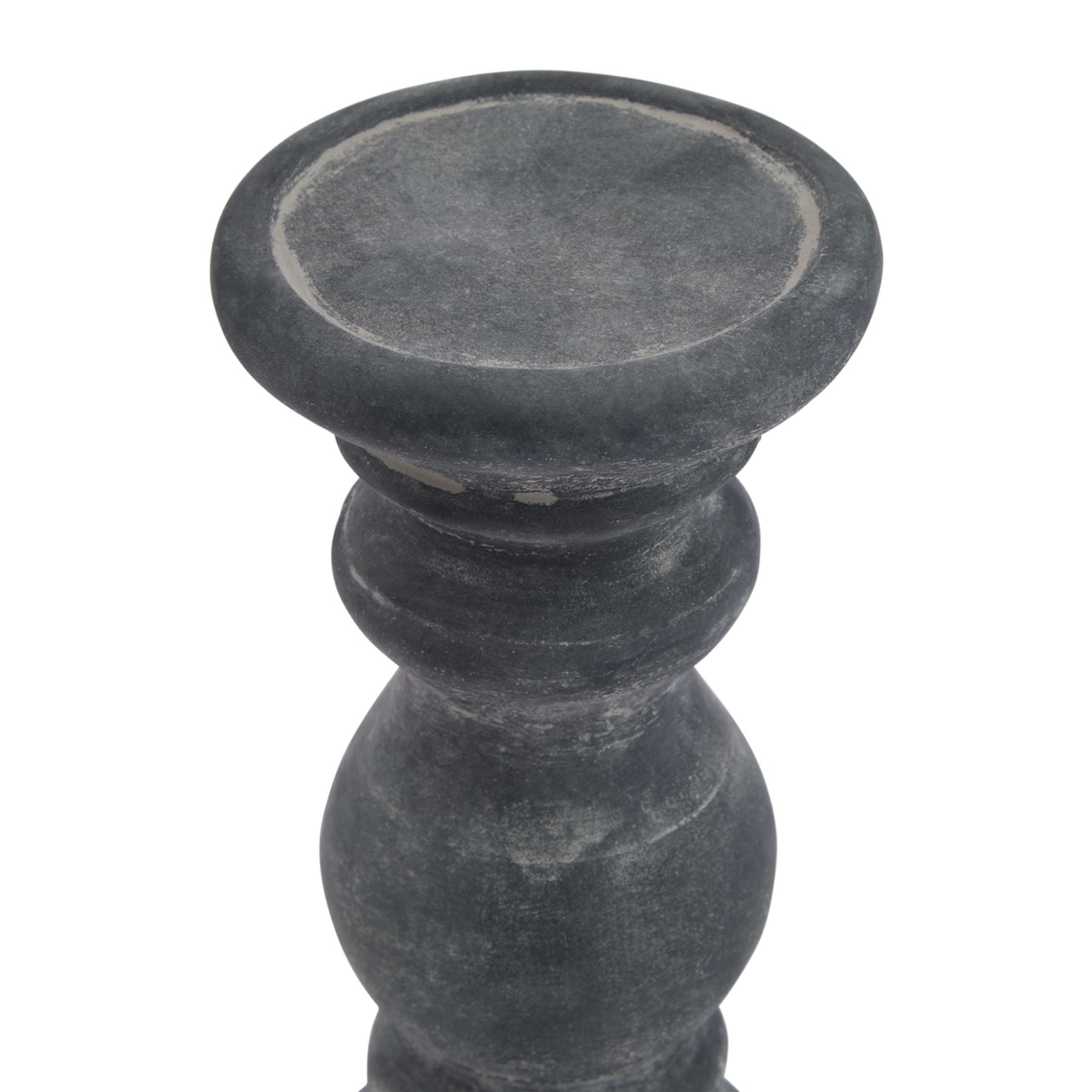 Malmo Small Grey Column Candle Holder - Skandi London