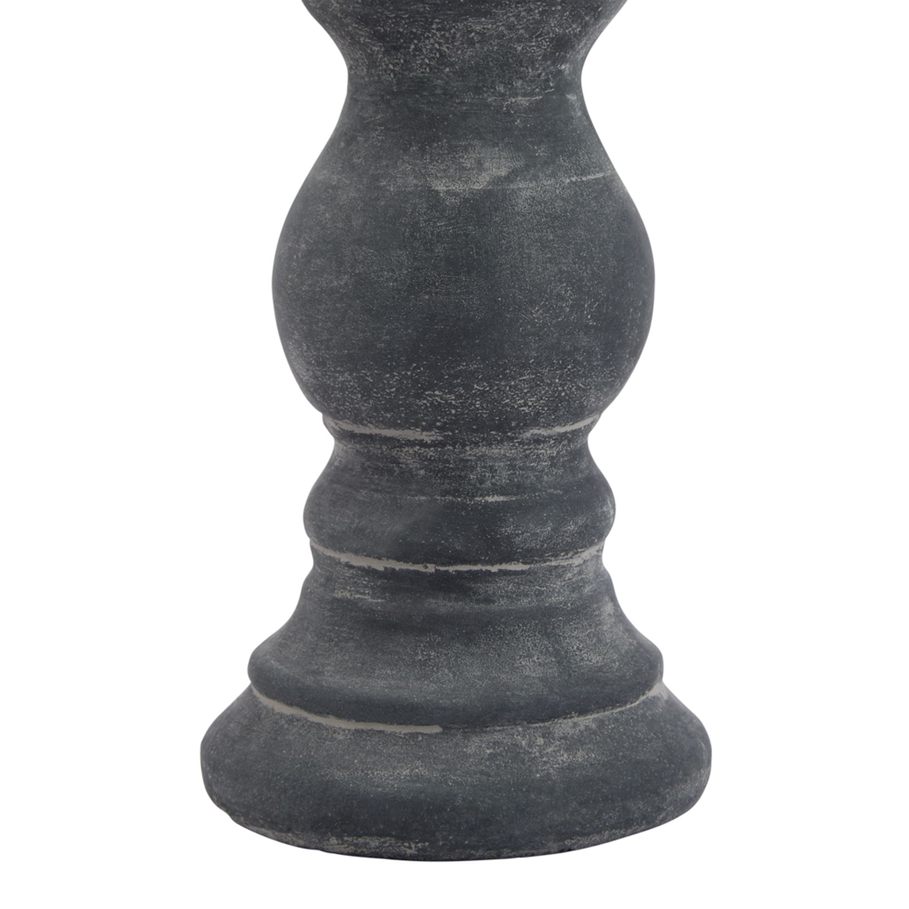 Malmo Small Grey Column Candle Holder - Skandi London
