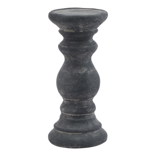 Malmo Small Grey Column Candle Holder - Skandi London