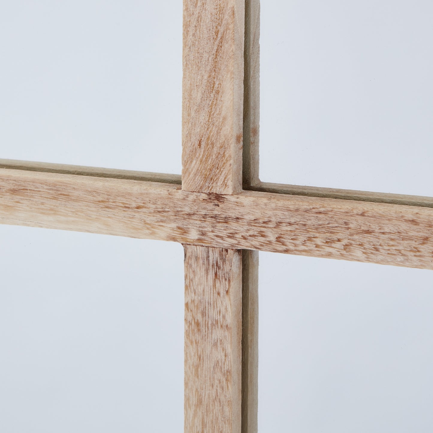 Skandi London Washed Wood Large Window Mirror - Skandi London