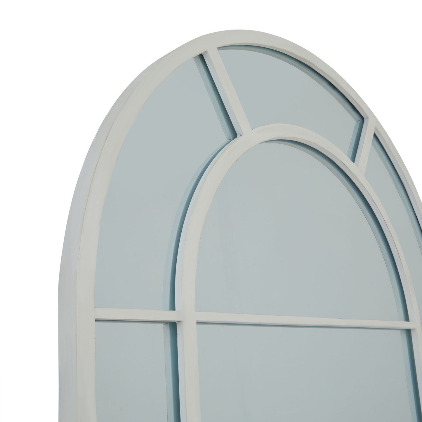 Skandi London White Large Arched Window Mirror - Skandi London