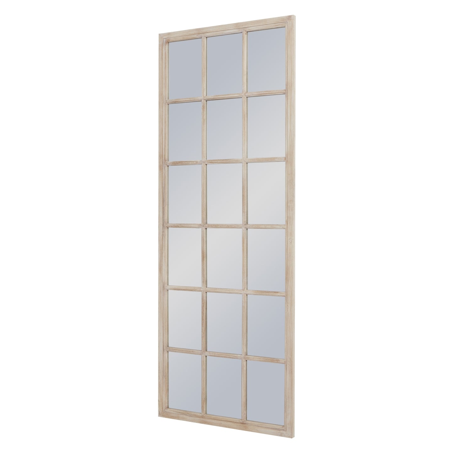 Skandi London Tall Washed Wood Window Mirror - Skandi London
