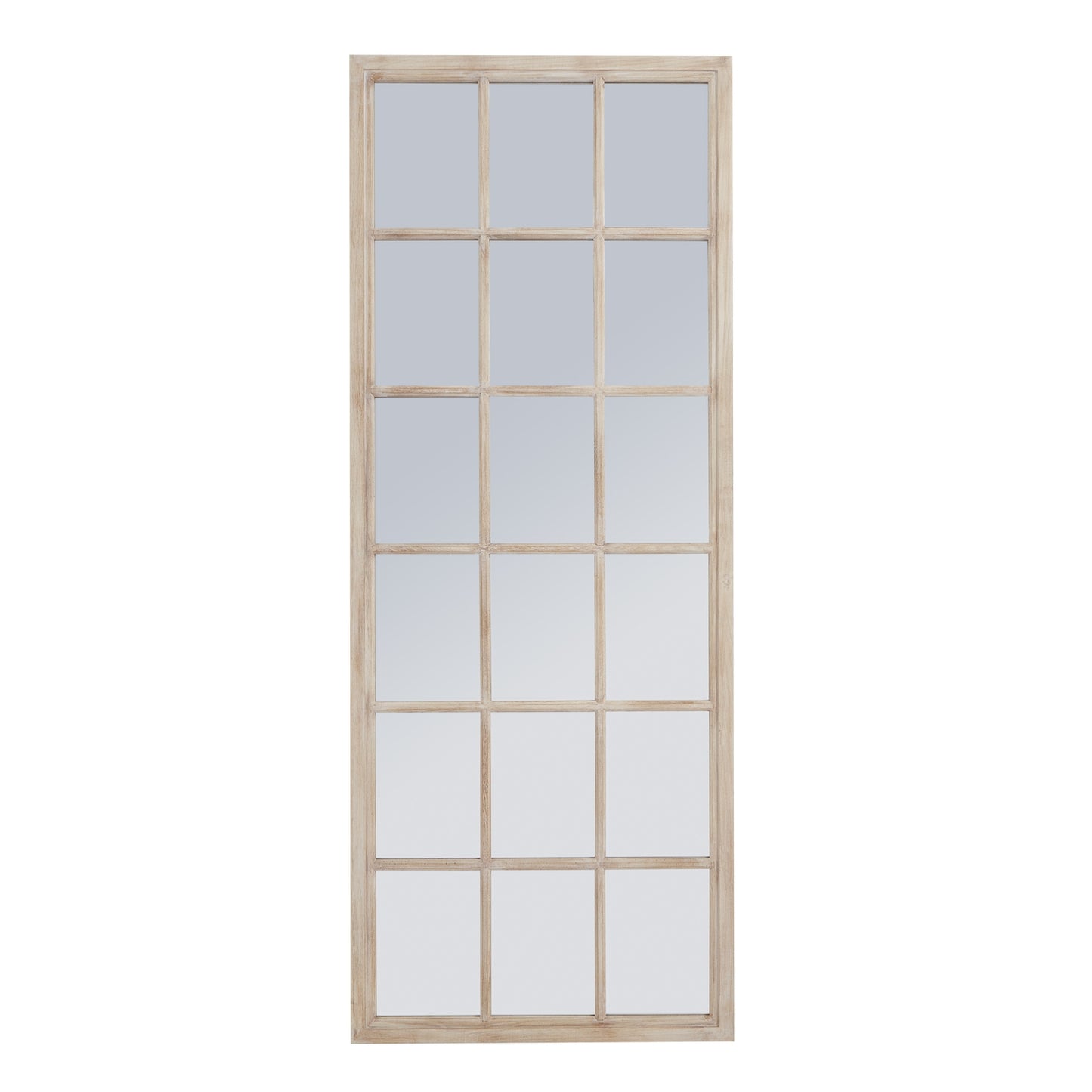 Skandi London Tall Washed Wood Window Mirror - Skandi London