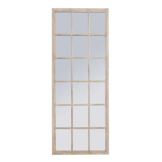 Skandi London Tall Washed Wood Window Mirror - Skandi London