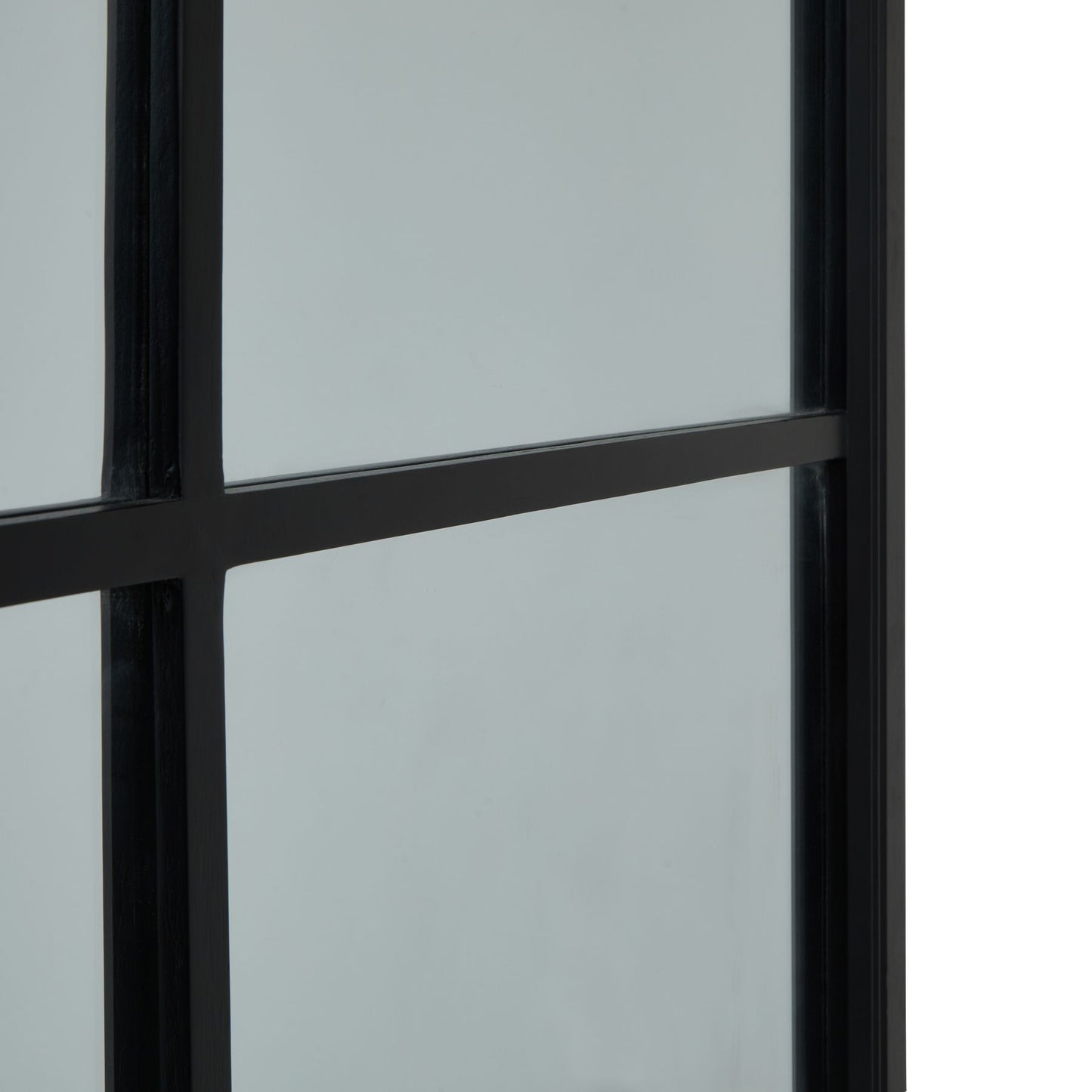 Skandi London Black Wood XL Window Mirror - Skandi London