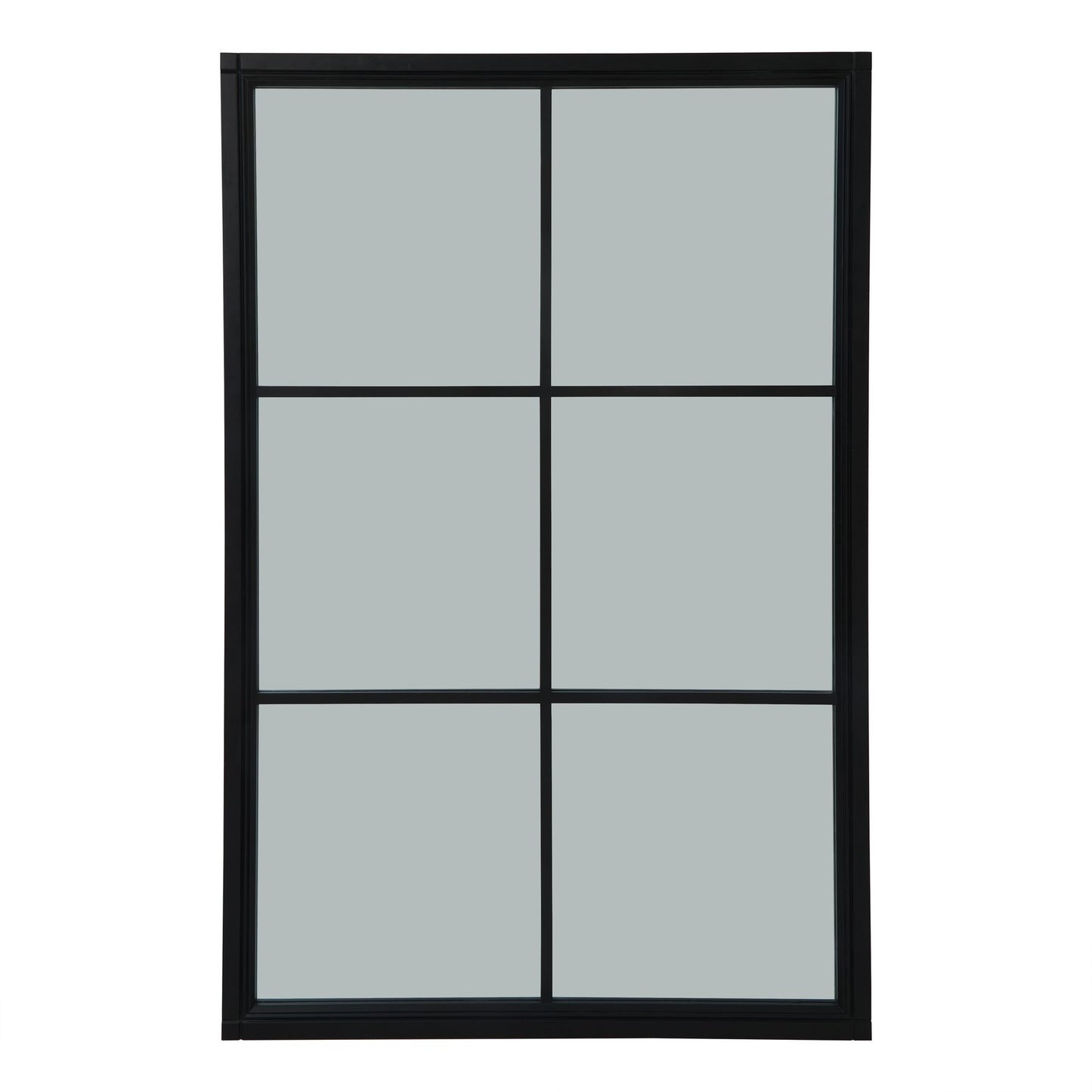 Skandi London Black Wood XL Window Mirror - Skandi London